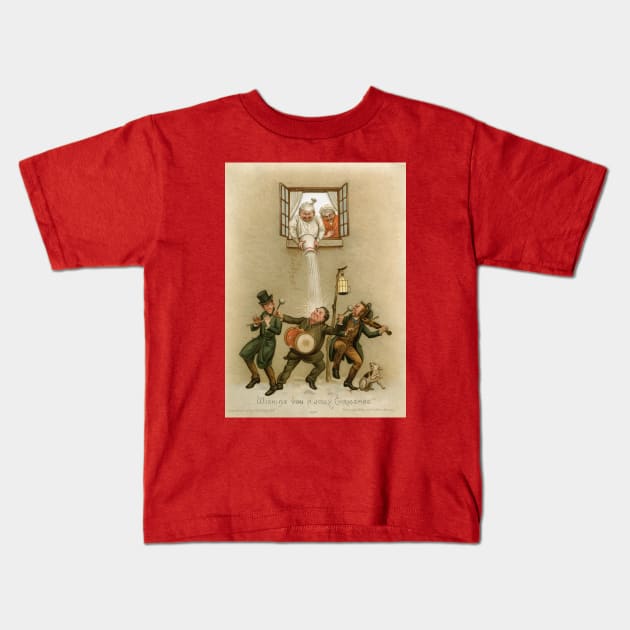 Vintage Funny Christmas Kids T-Shirt by RetroSalt